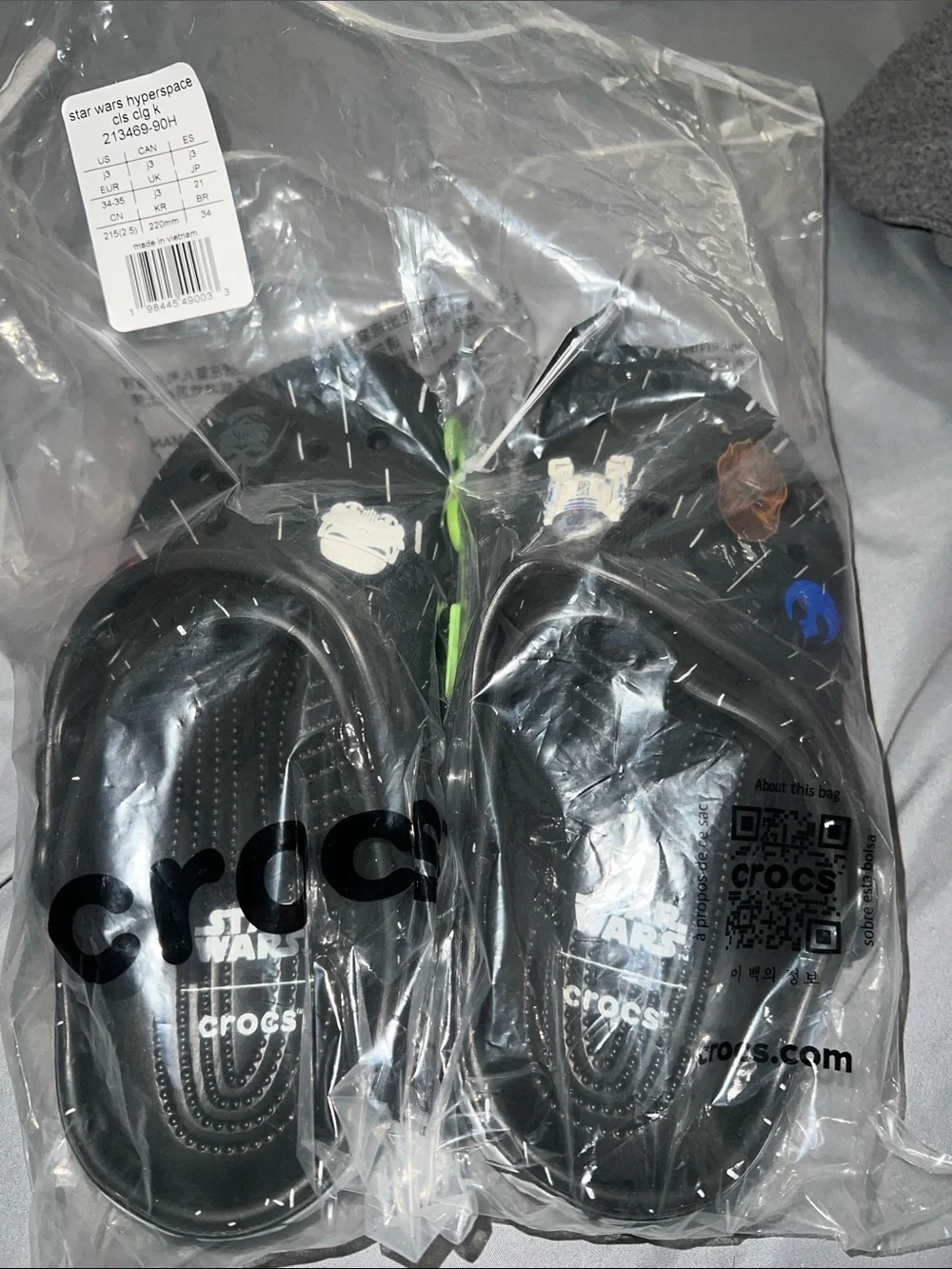 CROCS Kids Black Star Wars Clog with Character Jibbitz